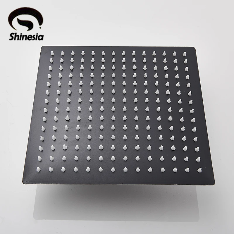 Shinesia матовый черный ультратонкий 8 &quot/10&quot/12 &quot16&quot квадратная насадка для душа