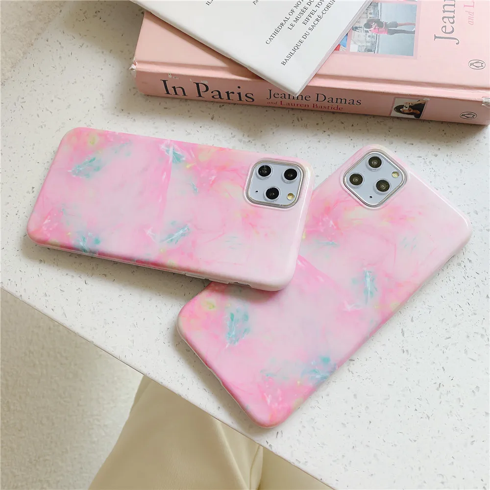 Чехлы с мраморной текстурой для iPhone 11 Pro Max X XS XR Xs чехол 7 8 Plus Защитные | Мобильные