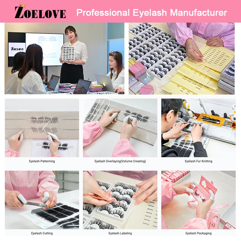 3D норковые ресницы Объемные упаковка Коробки 30 пар Длинные 5D с фокусным