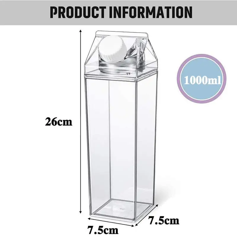 

Kitchen Leakproof Creative Transparent Milk Water Bottle Drinkware Outdoor Climbing Tour Camping Children Men Milk Water Bottles