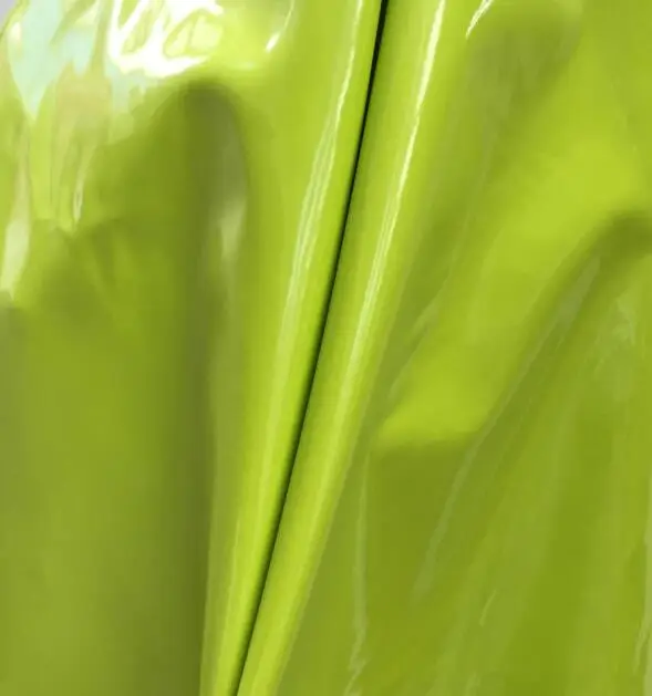 Ярко-зеленая полиуретановая ткань эластичная волшебный цвет одежда из ТПУ