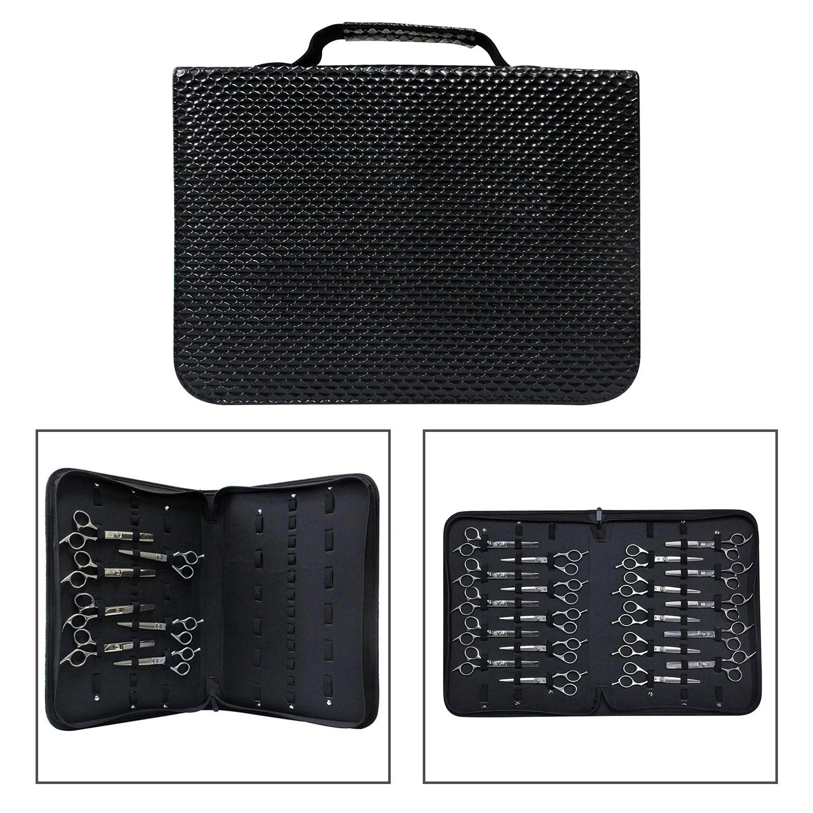 

Durable PU Leather Salon Hair Styling Cutting Scissors Shears Case Pouch Barber Shears Handbag Salon Tools Holster Bag