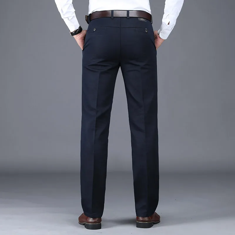 

Autumn high-quality new business mid-waist straight high-end men's trousers/men's casual pants fashion solid color trousers