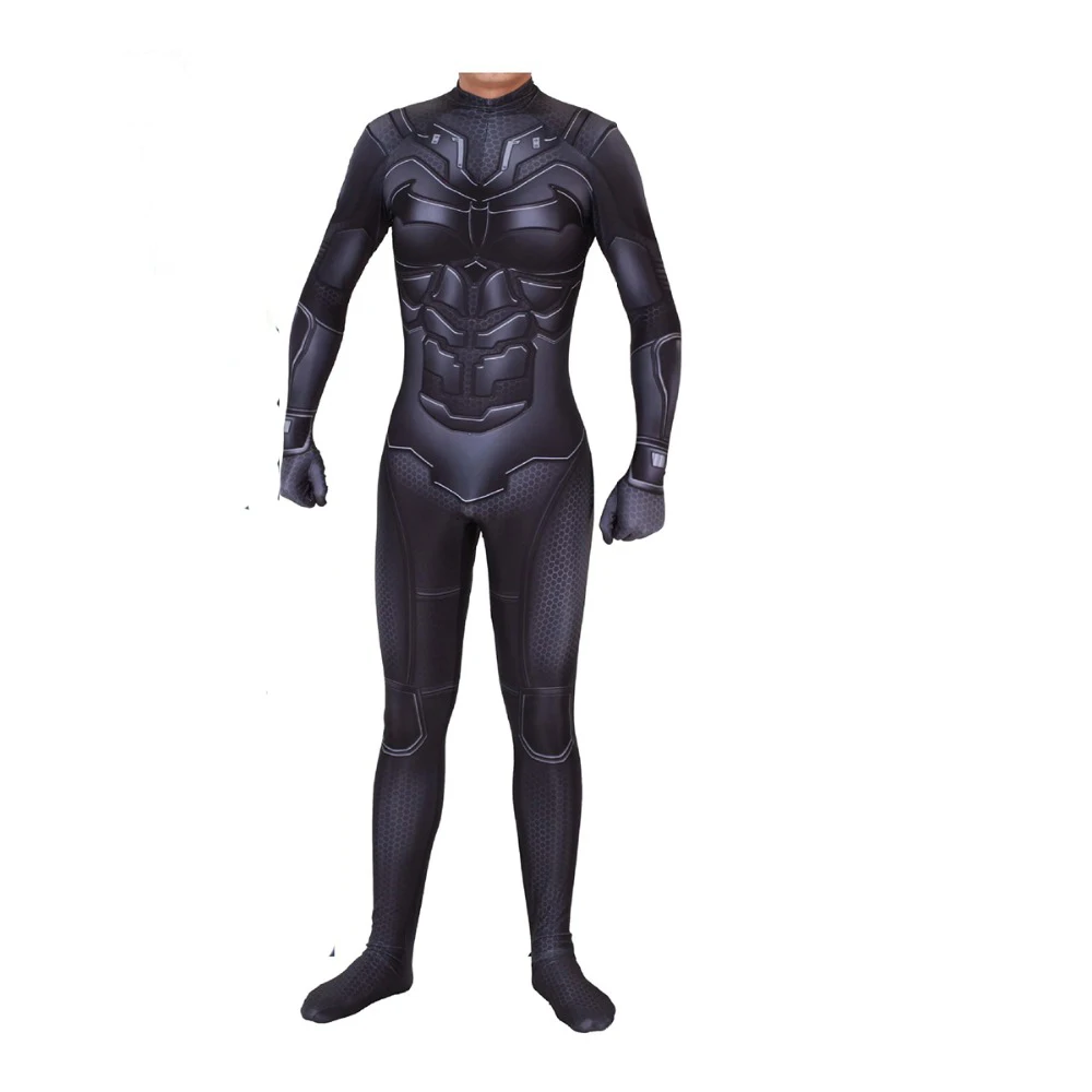 Only the Jumpsuit Темный рыцарь, костюм Бэтмена, 3D принт, полный корпус, Бэтмен Брюс Уэйн, костюм для костюмированой вечеринки на Хэллоуин - Цвет: Only the Jumpsuit