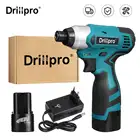 Электрическая аккумуляторная дрель Drillpro 16,8 в, отвертка, ударная отвертка с 2 перезаряжаемыми литиевыми батареями 14 дюйма, промышленные электроинструменты