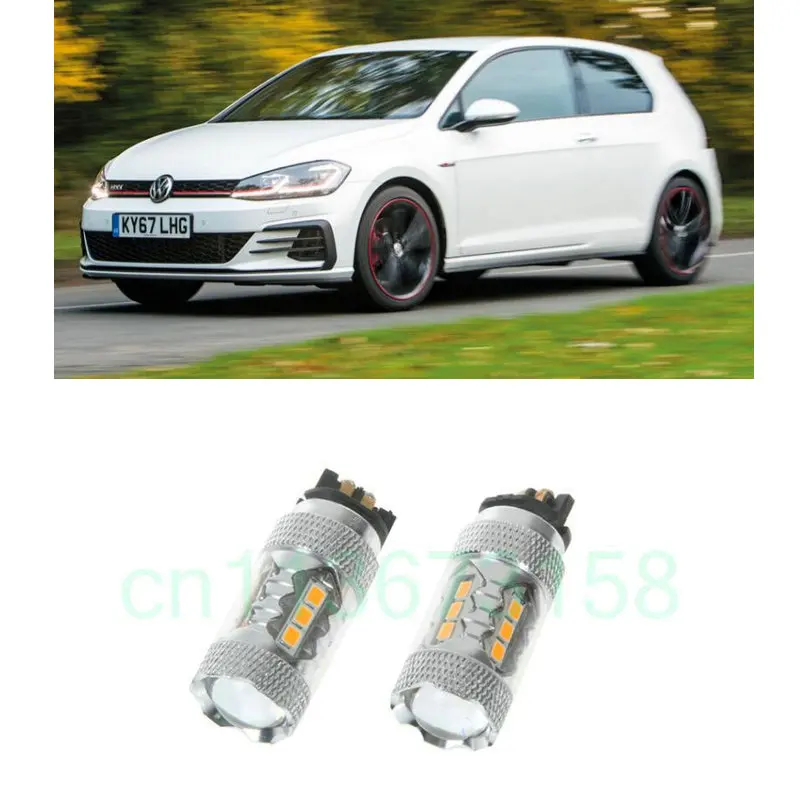 

Canbus без ошибок PW24W PWY24W светодиодный дневные ходовые огни для VW MK7 Golf GTi (только галогенные фары, только отделка)