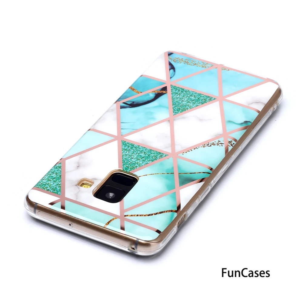 Простой мягкий ТПУ протектор для carcaso Samsung A8 2018 мраморные чехлы телефонов Carcaso Galaxy