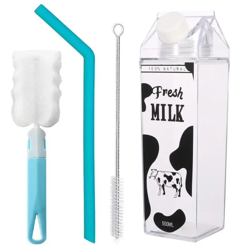 Прозрачный пластиковый переносной флакон для питьевой воды 1 комплект упаковка