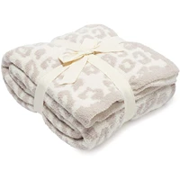 nordic half wool sheep blanket knitted leopard blanket plush knitted blanket barefoot zebra dream blankets christmas home decor