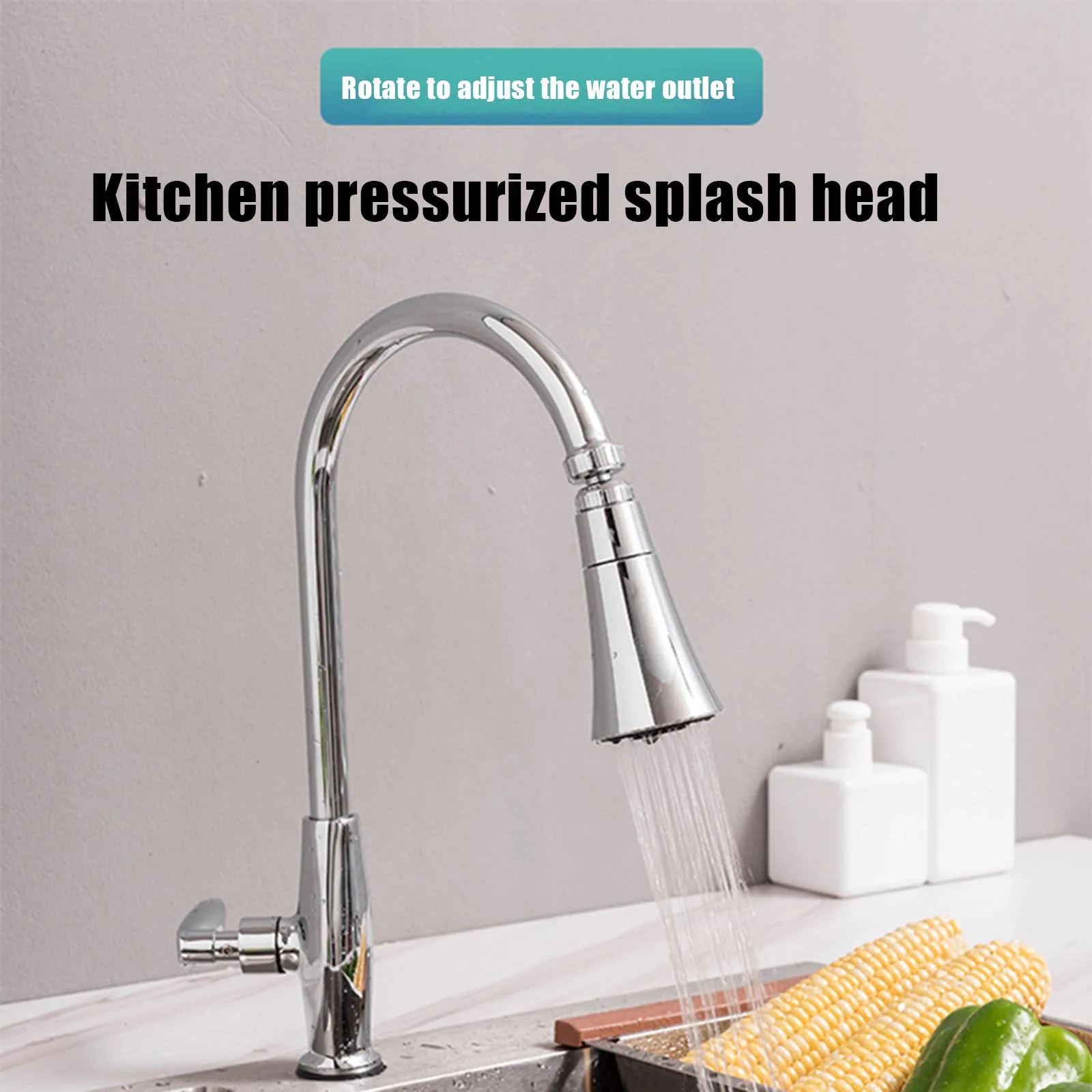 

Pressurized Faucet Shower Nozzle Pressurized Bubbler Kitchen Filter Faucet Household Extension Water Saver FAS6