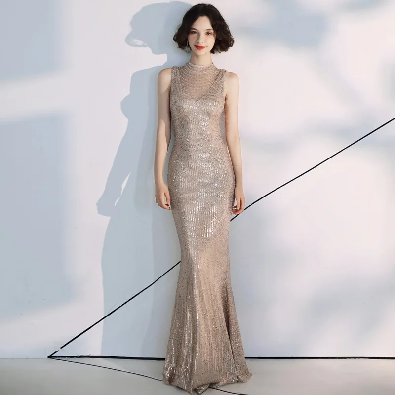 AE485 черные сексуальные присборенные вечерние платья-русалки 2020 длинные для