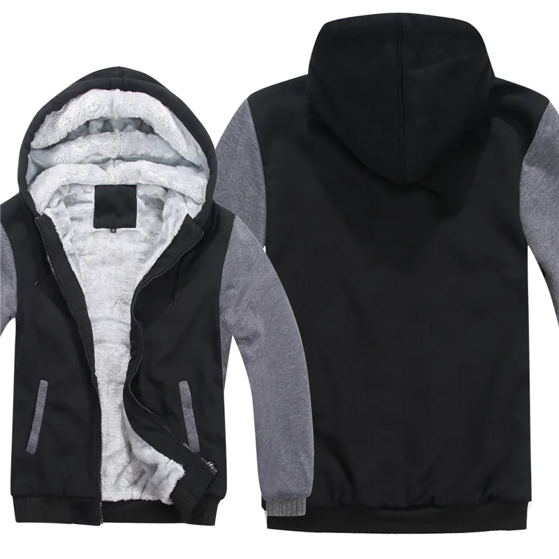 

Mans Hoodies Men Cool Fashion Coat Printed Thicken Sweatshirt Mans Jacket Hoody Chic Men Warm Zip Up Coat Outwear
