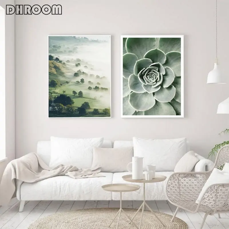 Scandinavian Trees Forest Canvas Poster Nature Landscape Wall Art Flowers Leaves Print Painting Pictures Living Room Decor | Дом и сад