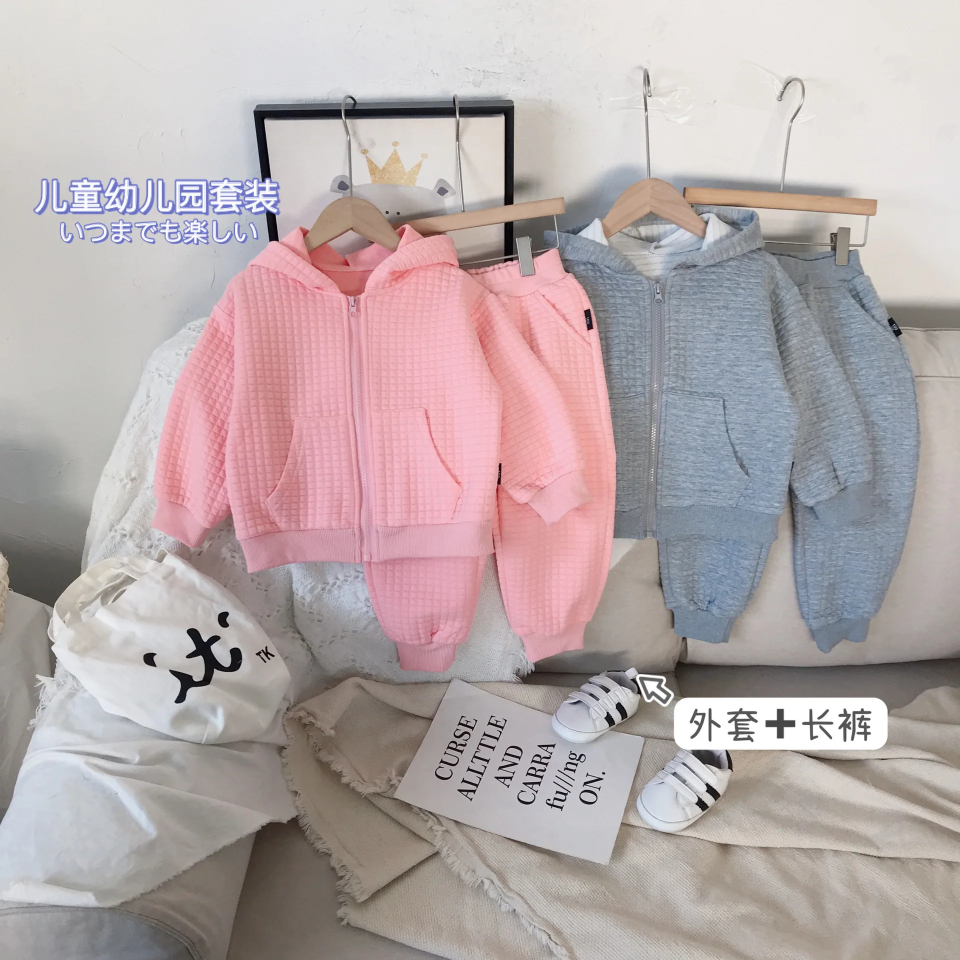 

2021 Zipper Spring Summer Children's Clothes Baby Girls Coat + Pants 2pcs/Set Kids Birthday Gift Teenage Clothing High Quality