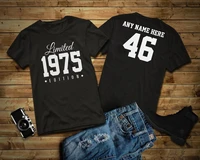 1975 limited edition 46th birthday party years old personalized shirt short sleeve top tees o neck unisex clothing 100 cotton