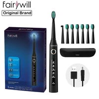 Fairywill FW507 Электрический Зубная щётка 5 Режим USB зарядка для чистки Sonic зубная щётка Зубная щётка Водонепроницаемый сенными головками, дорожна...
