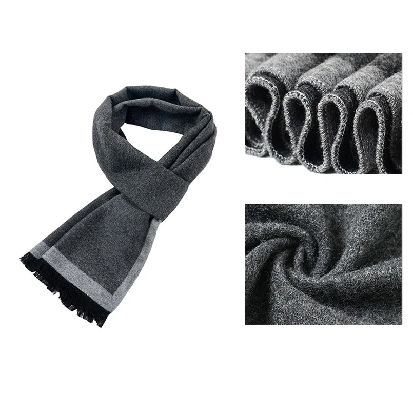 Новые мужские зимние шарфы деловые повседневные шейный платок для мужчин зимняя