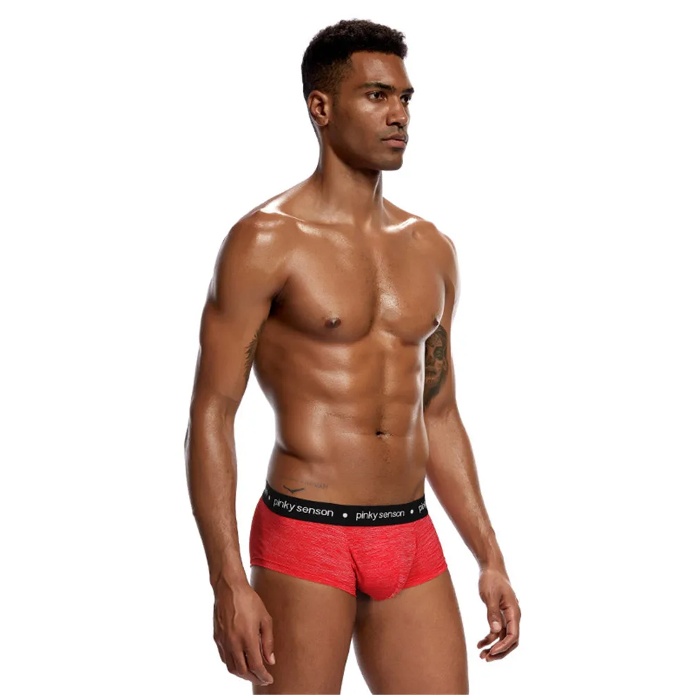 Сексуальные трусы боксеры большой карман для пениса нижнее белье с низкой