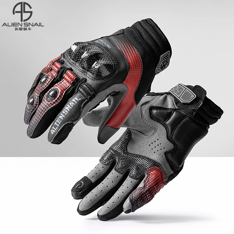 

Summer Carbon Fiber Breathable Anti-Fall Touch Screen Riding Gloves Motorcycle Gloves Off-road Gloves Guantes Moto