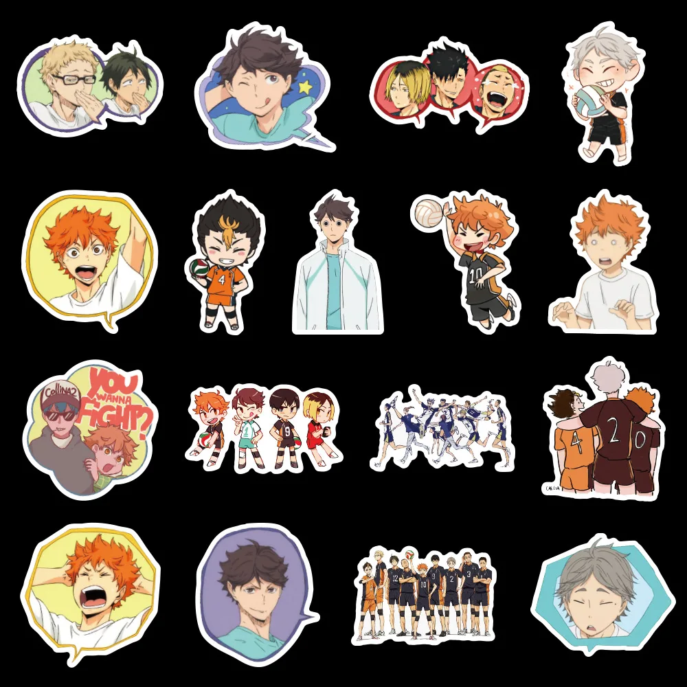 

Haikyuu!! 100Pcs Kawaii Cute Stickers Bullet Journal Hinata Shoyo Kageyama Tobio Scrapbooking Diary Planner Stickers Stationery