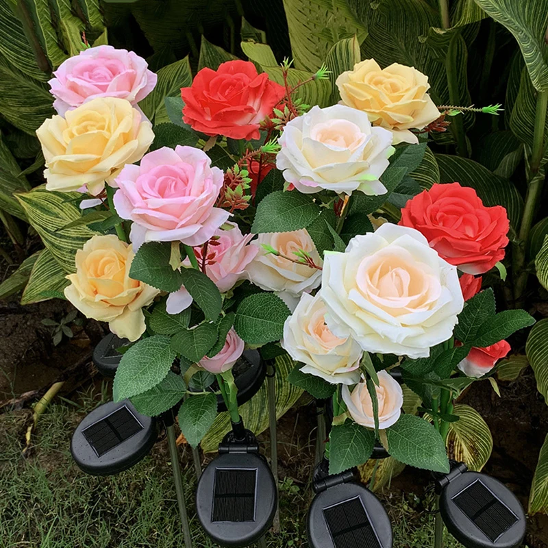 

Уличная Светодиодная лампа на солнечной батарее, водонепроницаемый садовый светильник на солнечной батарее для цветов, газона, Ландшафтна...