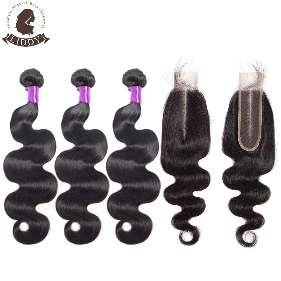 Liddy пряди с застежкой бразильские волнистые волосы 3 2*6 кружевной 100% человеческие