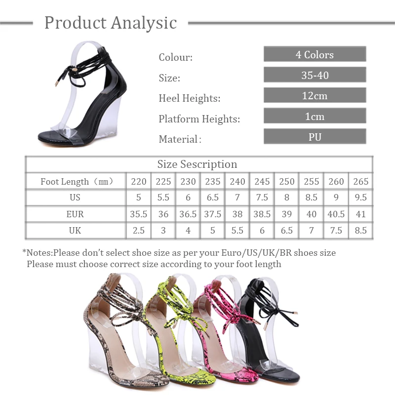 Модные женские босоножки Прозрачные туфли на танкетке и высоком каблуке