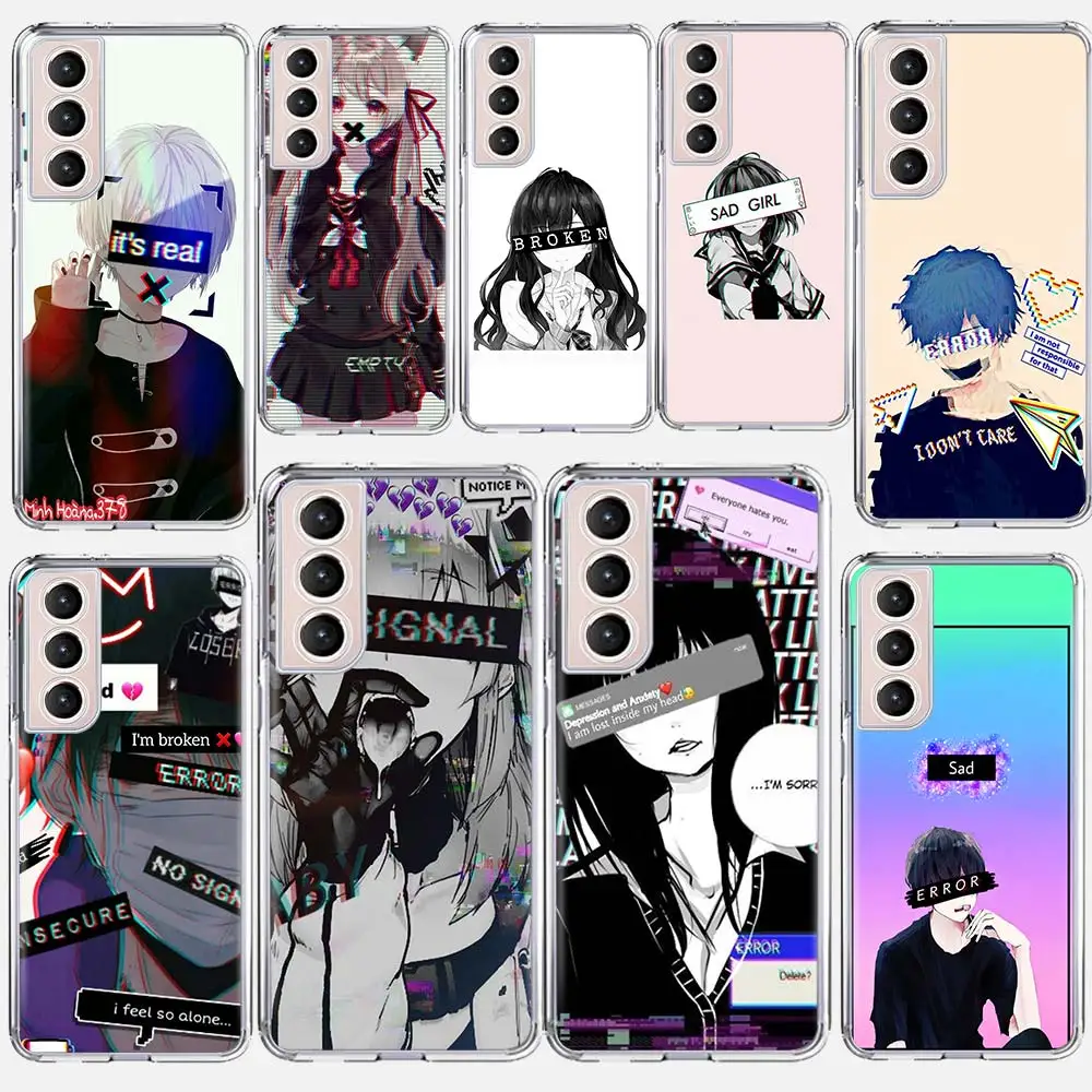 

Aesthetic Japanese Anime Silicone Case For Samsung Galaxy S21 Ultra S20 FE S20 Plus S10E S10 S8 S9 Plus S7 Phone Cover Coque