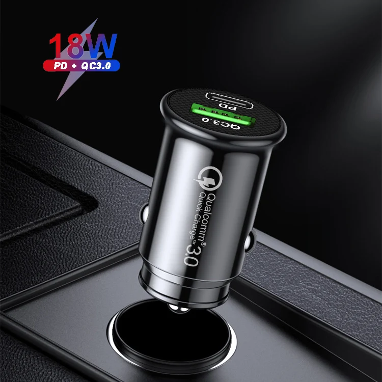 Автомобильное зарядное устройство PD 18 Вт для iPhone 12 Pro Max 11 XS 36 QC3.0 4 0 автомобильный