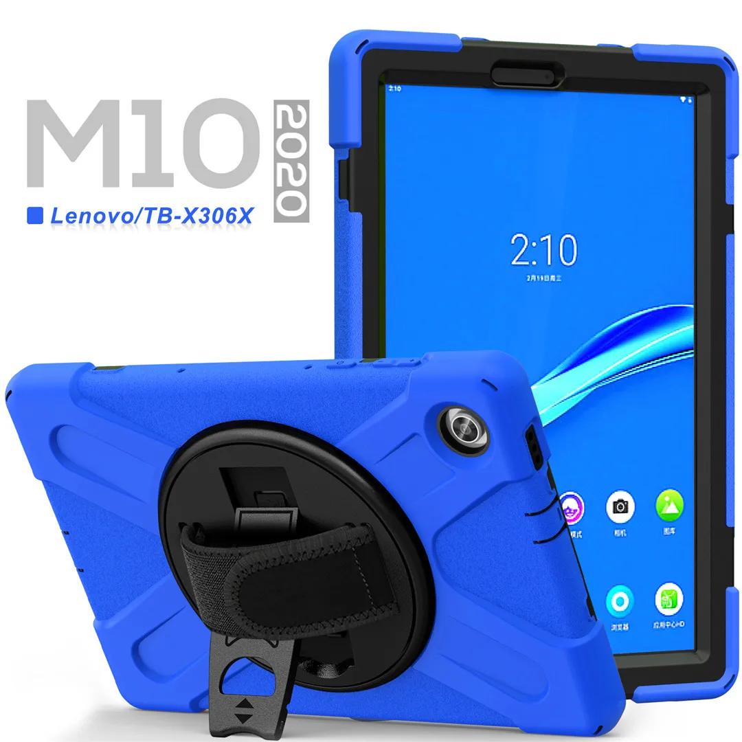 

Для планшета Lenovo Tab M10 HD 2nd Gen 2020 ТБ-X306X TB-X306F чехол планшет 360 вращения оболочки стенд ремешок чехол для Samsung Galaxy с противоударным покрытием