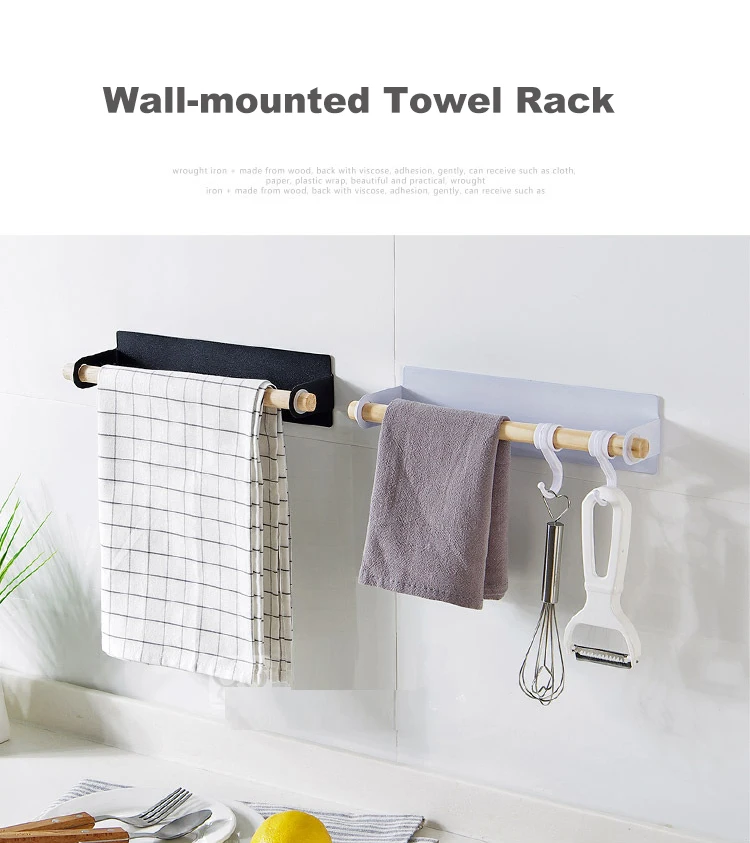suporte de madeira para toalhas rack organizador para rolo de cozinha