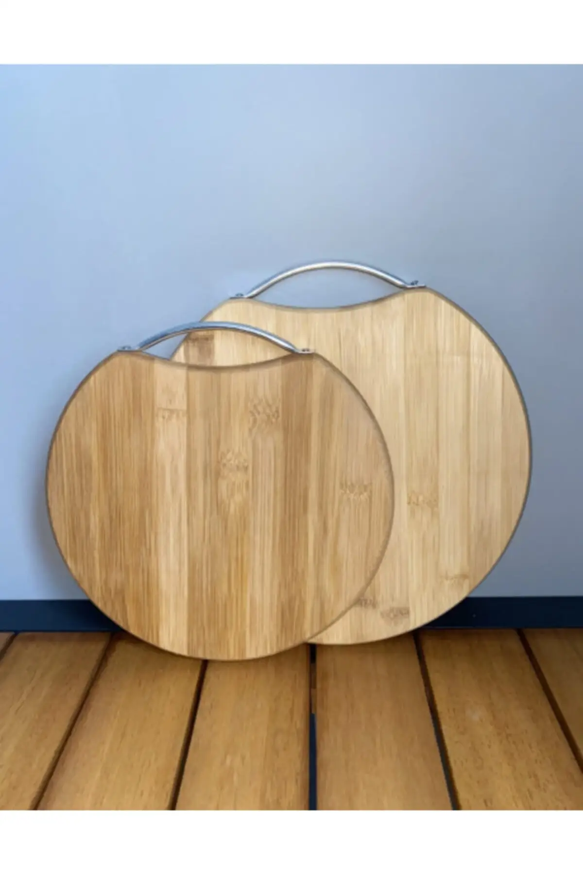 

Bamboo Bread Cutting Chopping Board Set of 2 Serving Board 30x30 / 25x25cm