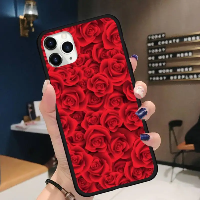 

Rose flower pink sexy love romantic Phone Case for iPhone 11 12 pro XS MAX 8 7 6 6S Plus X 5S SE 2020 XR