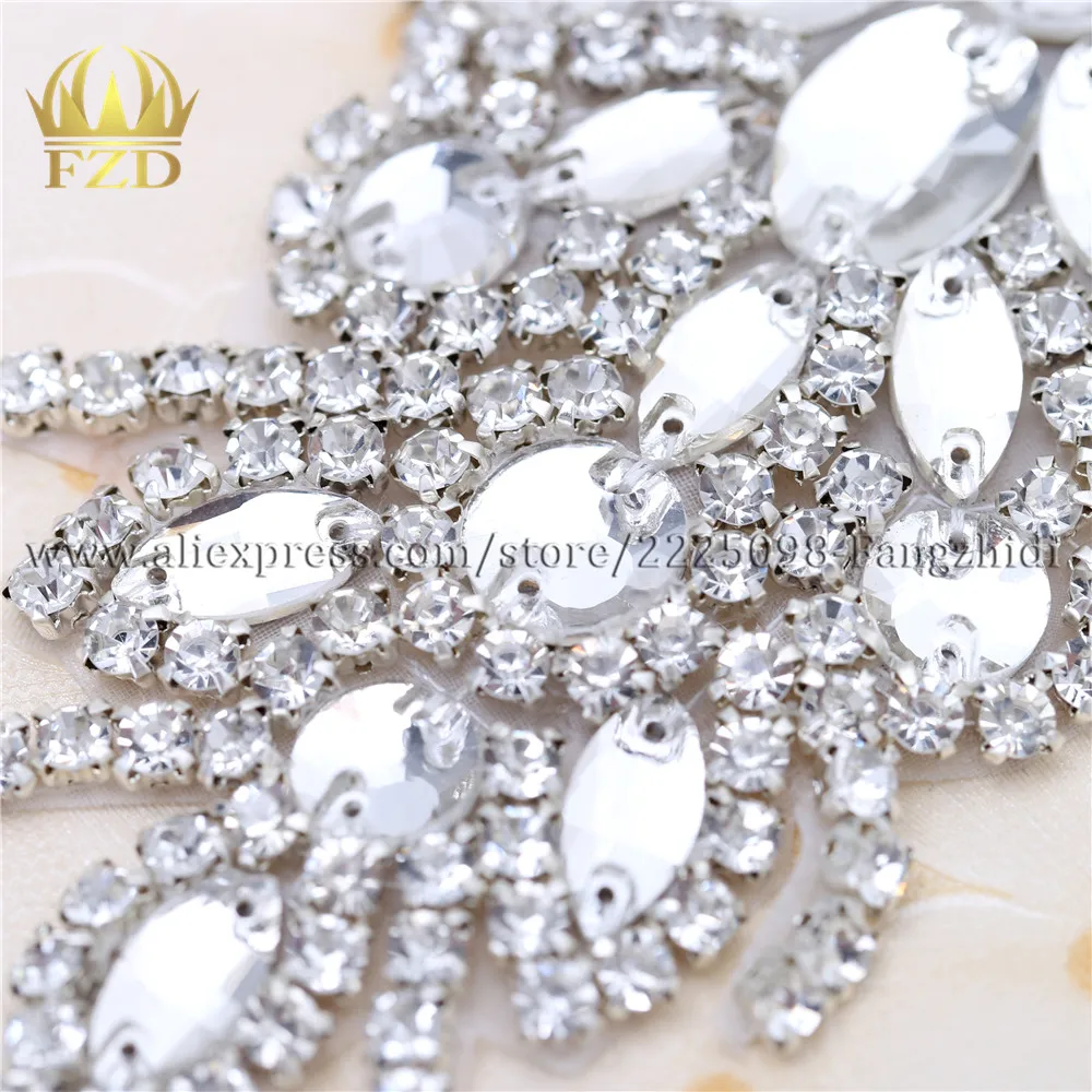 FZD 1 шт. прозрачный Блестящий Кристалл Стразы украшения бриллиант мотив