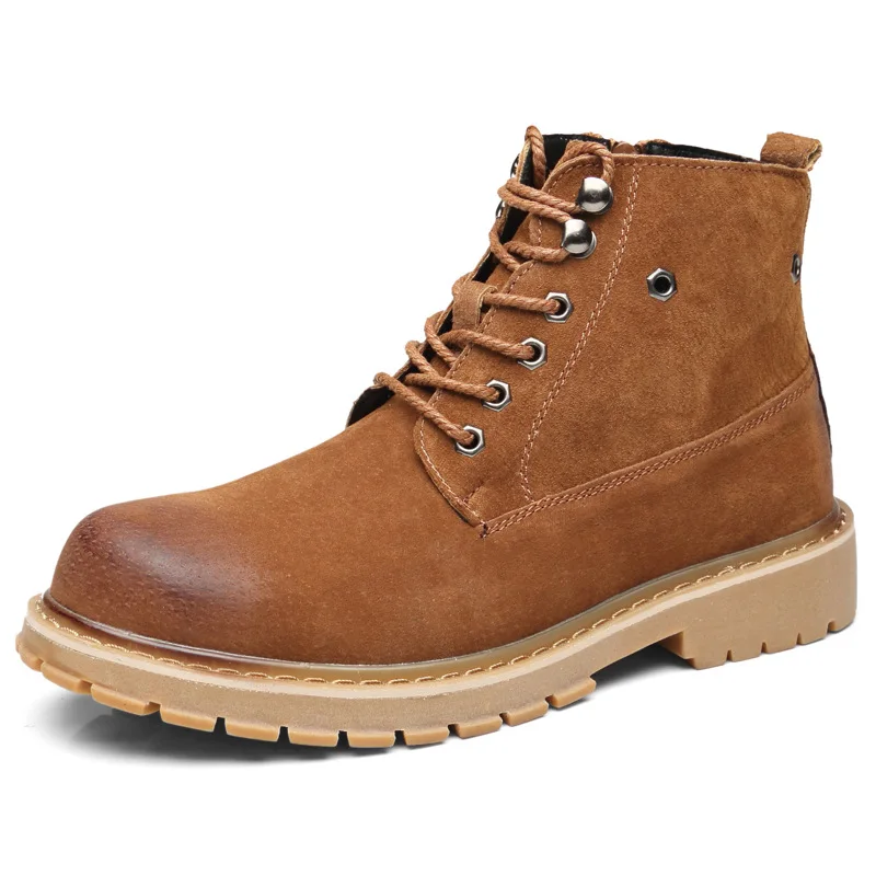 

Men's Boots Plus Size 2021 Spring High-top Shoes Men's Leather Shoes Korean Version of The Trend of British Retro Riding Boots