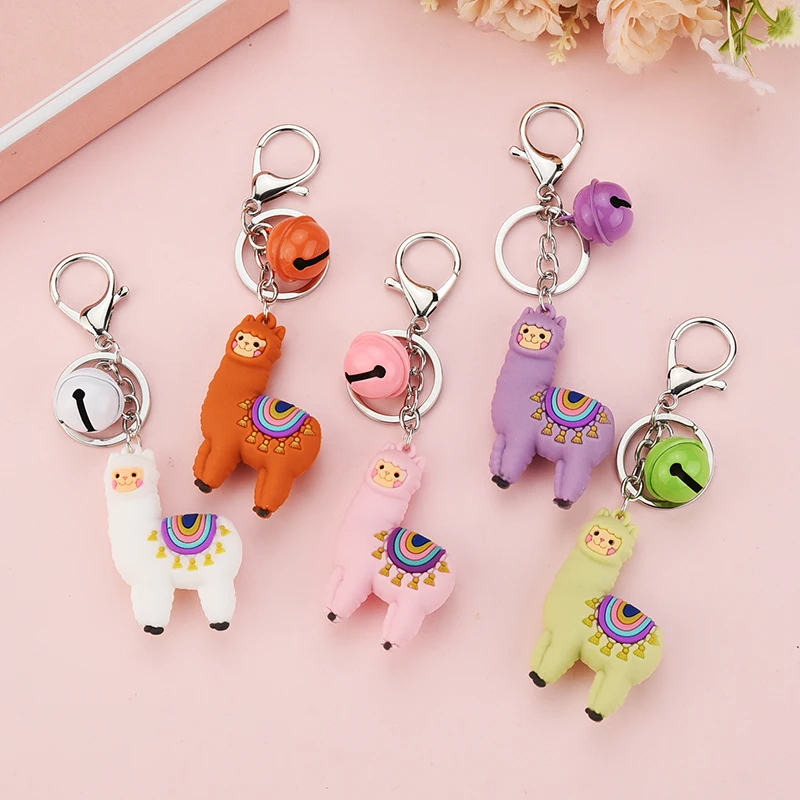 Модный брелок для ключей из альпаки в виде овцы женщин и мужчин автомобильных