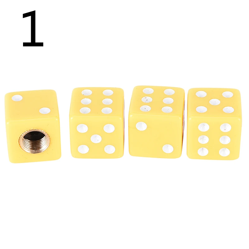 4Pcs/lot Universal Dice Car Tyre Air Valve Cap Bike Bicycle Tires Caps On The Wheels Styling | Спорт и развлечения