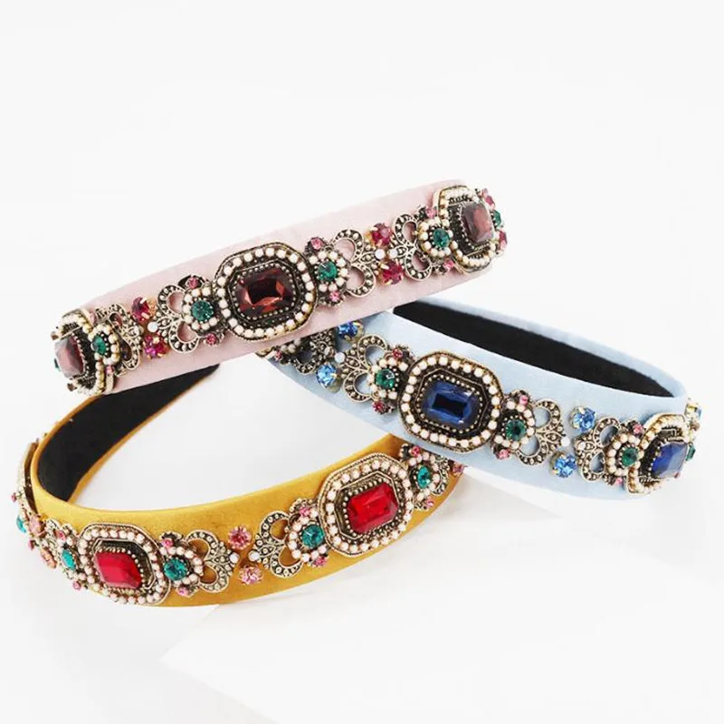 2019 барокко суд Корона ретро крест широкая лента для волос заколка свадебная