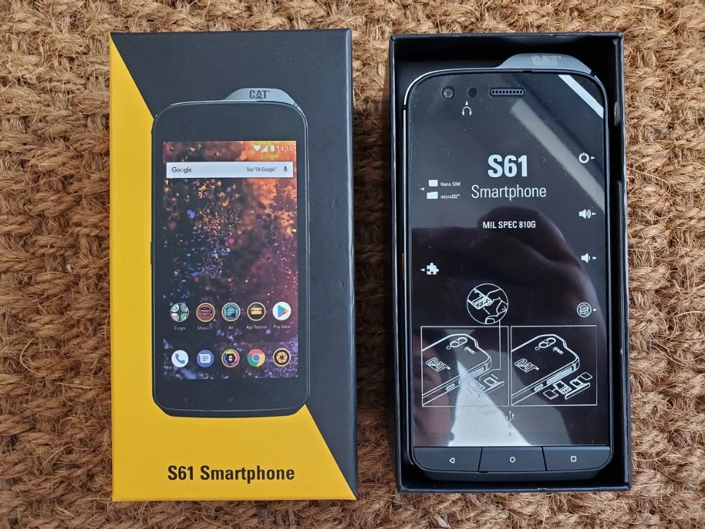 CAT S61 водонепроницаемый мобильный телефон Android 8,0 5,2 ''FHD+ Восьмиядерный 4 Гб+ 64 Гб 16 МП 4500 мАч Snapdragon 630 смартфон