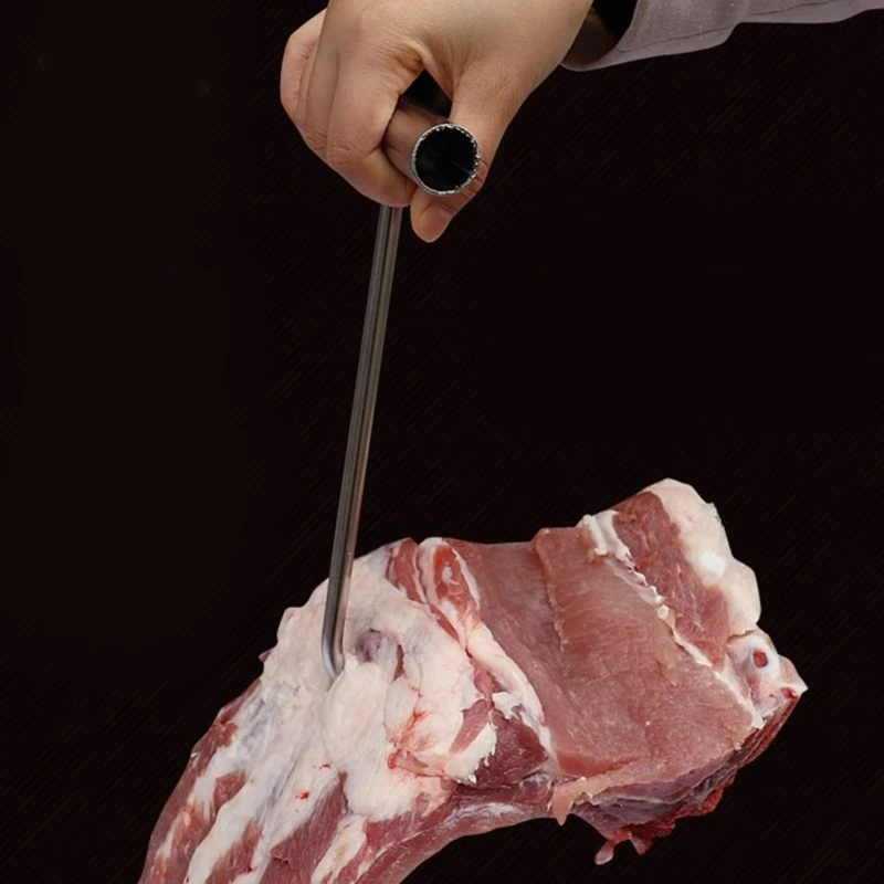 

Stainless Steel Meat Hook Practical Pork Hook Roasted T-Hook Beaf Chicken Hook for Store Restaurant Barbecue Butchering Butcher