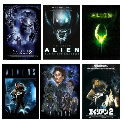 24 стиля на выбор постер с изображением классического фильма инопланетянина