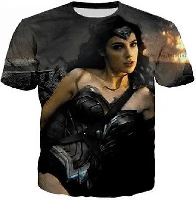 Новинка супергерой 3D футболка сексуальная Gal Gadot DC Wonder Woman повседневная мужская
