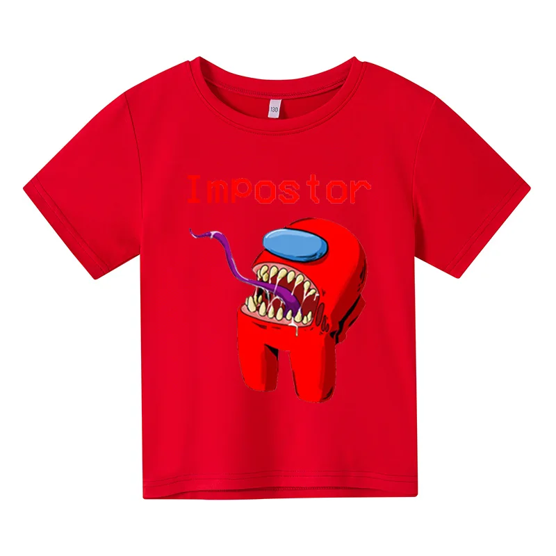

2021 Cotton Summer Round Neck Boys and Girls Casual Loose T-shirt
