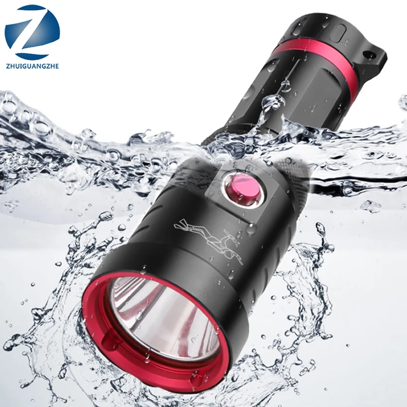 

XHP70.2 профессиональный фонарик для дайвинга военный класс светодиодный фонарь для подводной съемки 100 м Использование 26650 или 18650 перезаряжа...