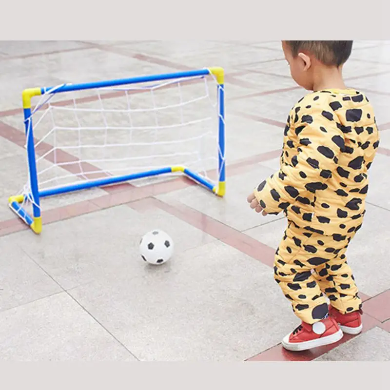 Soccer goal child Indoor Mini Folding Football Goal Post Net Set Pump Kids Sports Outdoor Home Game Toy Child Gift | Игрушки и хобби