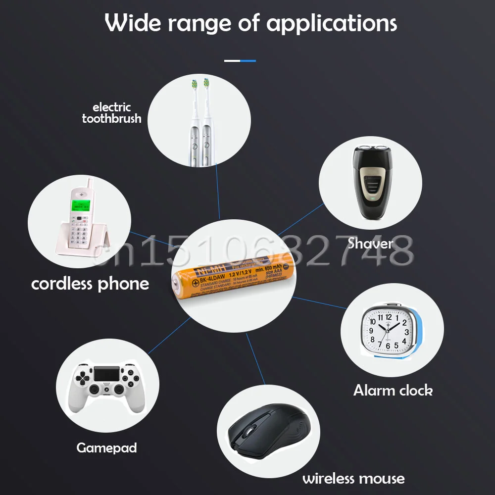 8 шт. Panasonic 1 2 V Ni MH nimh 630mAh AAA аккумуляторные батареи для беспроводного телефона