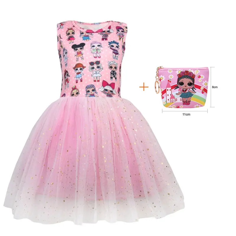 2019 Новое поступление Забавное платье с героями мультфильмов для девочек милое