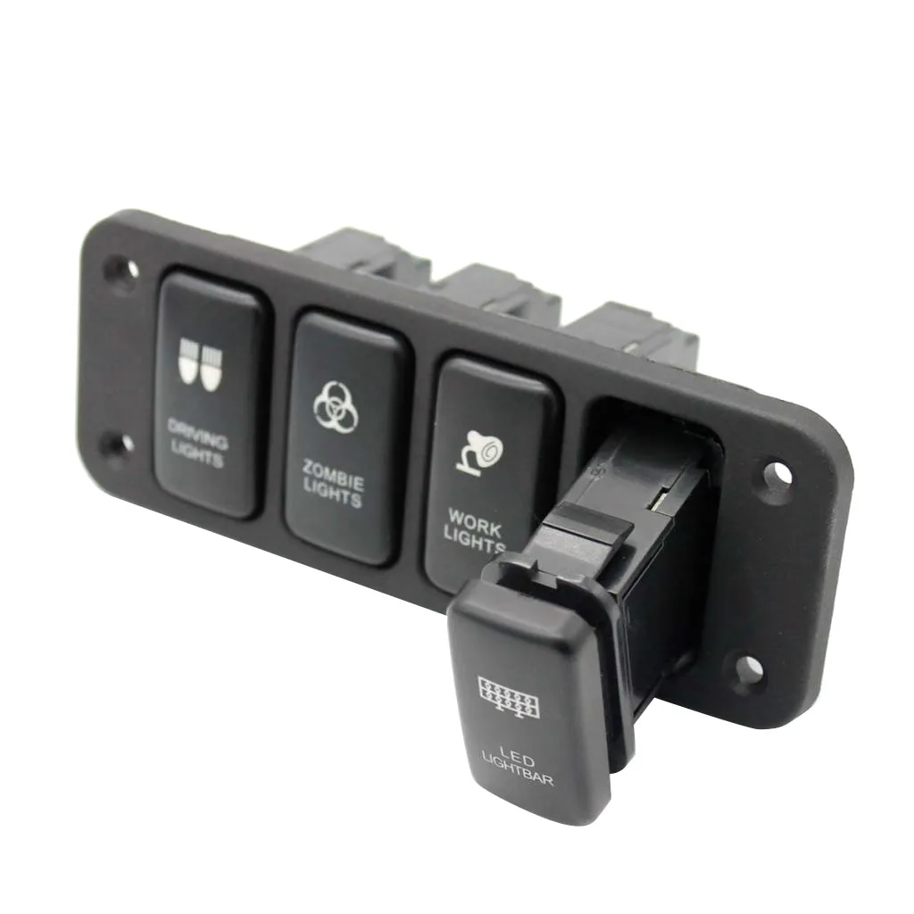 

DRIVING LIGHTS ZOMBIE LIGHTS WORK LIGHTS LED LIGHTBAR 4 Gang Switches Panel