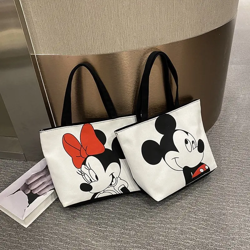 

Disney mickey mouse canves shoulder messenger bag cartoon girl boy handbag