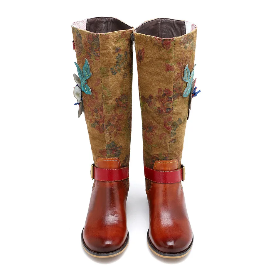 Модные высокие сапоги женские привлекательные до колена обувь из натуральной